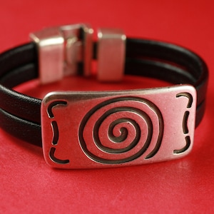 FS0119&gt;&gt;MADE in EUROPE zamak connector, zamak swirl connector, zamak connector for flat leather cord (ABLZ44) qty1