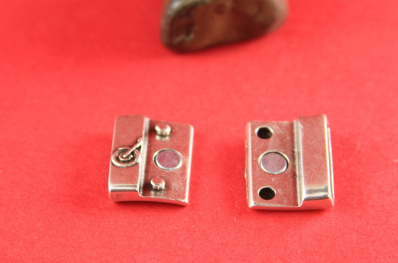 20mm flat cord clasp Qty1 TM20X3MT FC006869MADE in EUROPE zamak magnetic clasp motorcycle magnetic clasp