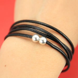 RC0145&gt;&gt;MADE IN EUROPE brass 2 clasps, 2mm cord clasp, brass two balls clasps Qty2