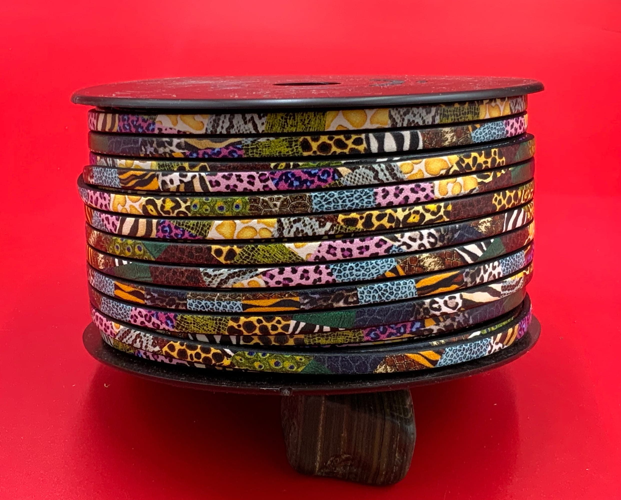 MADE in EUROPE 24'' Multi Color Leather Cord, 5mm Flat Leather Cord ...