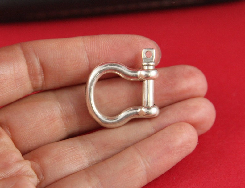 Qty1 FC0155MADE in EUROPE zamak horseshoe shape clasp for 10mm flat cord D-ring zamak clasp TMN1S