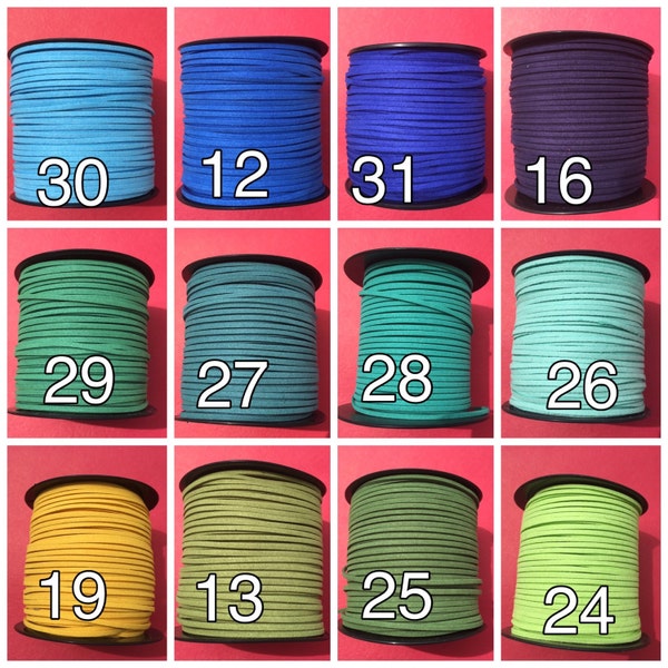 20yards of suede cord, faux suede cord, cord for jewelry making, suede cord for bracelet, suede cord for necklace