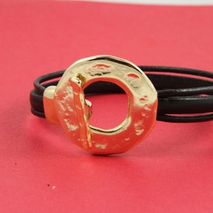 FC0279&gt;&gt;MADE in EUROPE zamak toggle clasp, bracelet toggle clasp, hammered toggle clasp, hammered circle toggle clasp (ABLZ78G)Qty1