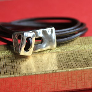 FC0211&gt;&gt; MADE in EUROPE zamak toggle clasp, square toggle clasp , silver toggle clasp (ABLZ62S) Qty1