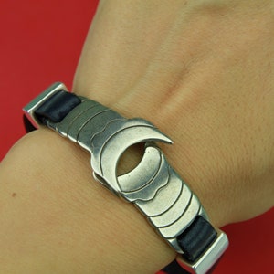 C0112&gt;&gt;MADE in EUROPE zamak connector, 10mm cord connector, flat 10mm leather cord connector  Qty 1