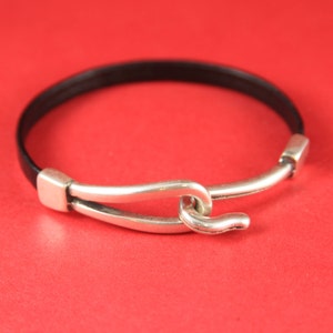 FC0264>>MADE in EUROPE zamak clasp, zamak hook clasp, rustic hook clasp, 6mm flat cord hook clasp (77977/06) qty1