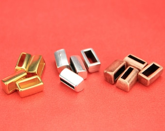 FS0131&gt;&gt;MADE in EUROPE 4 zamak loop makers, 10mm cord loop creator end, flat cord end Qty4