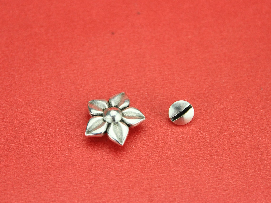 12/5 MADE in EUROPE 2 flower screw sets jasmin flower screw Etsy