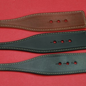 MADE in EUROPE pre-cut flat leather strap, bracelet stitched strap (59/00)