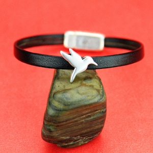 FS0023&gt;&gt;MADE in EUROPE 2 zamak bird sliders, silver hummingbird sliders, 5mm flat cord slider, 5mm flat cord slider qty2