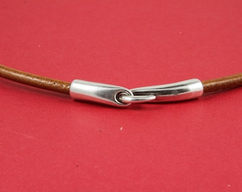 RC0073>>MADE in EUROPE zamak hook clasp, 4mm round cord clasp, zamak hook clasp (ABLZ123s) Qty1