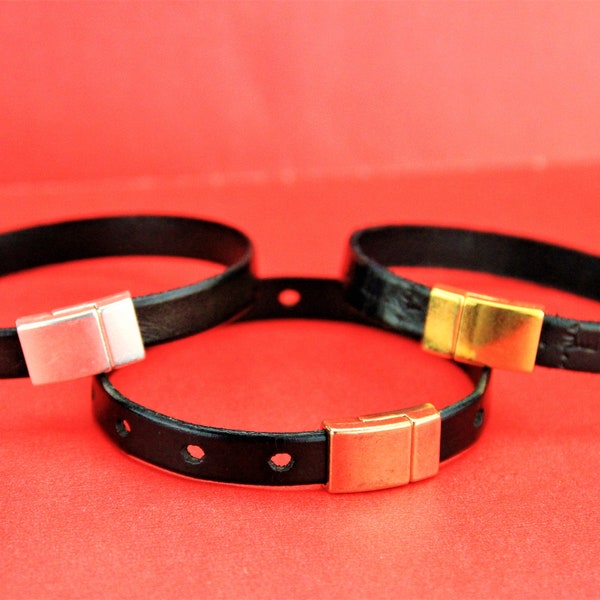 FC0018>>MADE IN EUROPE zamak clasp, flat leather cord clasp, 10mm cord clasp, 10mm cord clasp Qty1