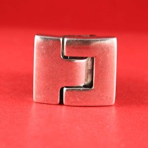 FC0226&gt;&gt; MADE in EUROPE zamak clasp, silver hook clasp, large zamak clasp, 25mm clasp (ABLZ127S) qty1