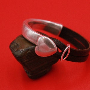 B0019&gt;&gt;MADE in EUROPE zamak heart half bracelet,flat cord half bracelet finding with slider, silver heart half bracelet,  qty 1set