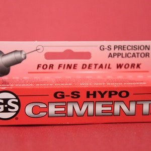 MADE in USA G-S HYPO cement glue, 1/3 ounce jewelry glue, jewelry adhesive, jeweler&#39;s glue for fine work