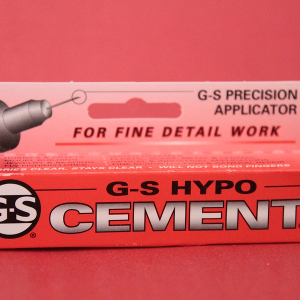 MADE in USA G-S HYPO cement glue, 1/3 ounce jewelry glue, jewelry adhesive, jeweler's glue for fine work