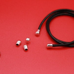 6/4 MADE in EUROPE 2.5mm cord end caps, 2.5mm round cord end caps Qty10