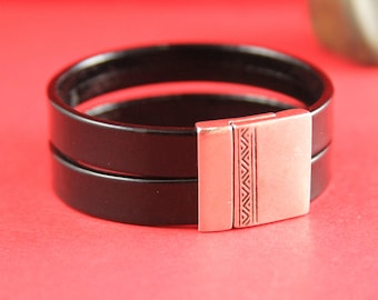 FC0071>> MADE in EUROPE zamak clasp, 20mm flat cord clasp, 20mm flat clasp, silver  clasp Qty1