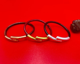 RC0001>> MADE in EUROPE 5mm round cord clasp, silver clasp, 5mm round cord copper clasp, 5mm bronze clasp Qty1