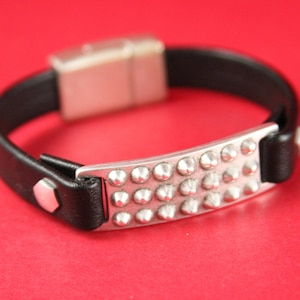 C00094&gt;&gt;MADE in EUROPE zamak connector, 10mm cord connector, flat 10mm leather cord connector  Qty 1