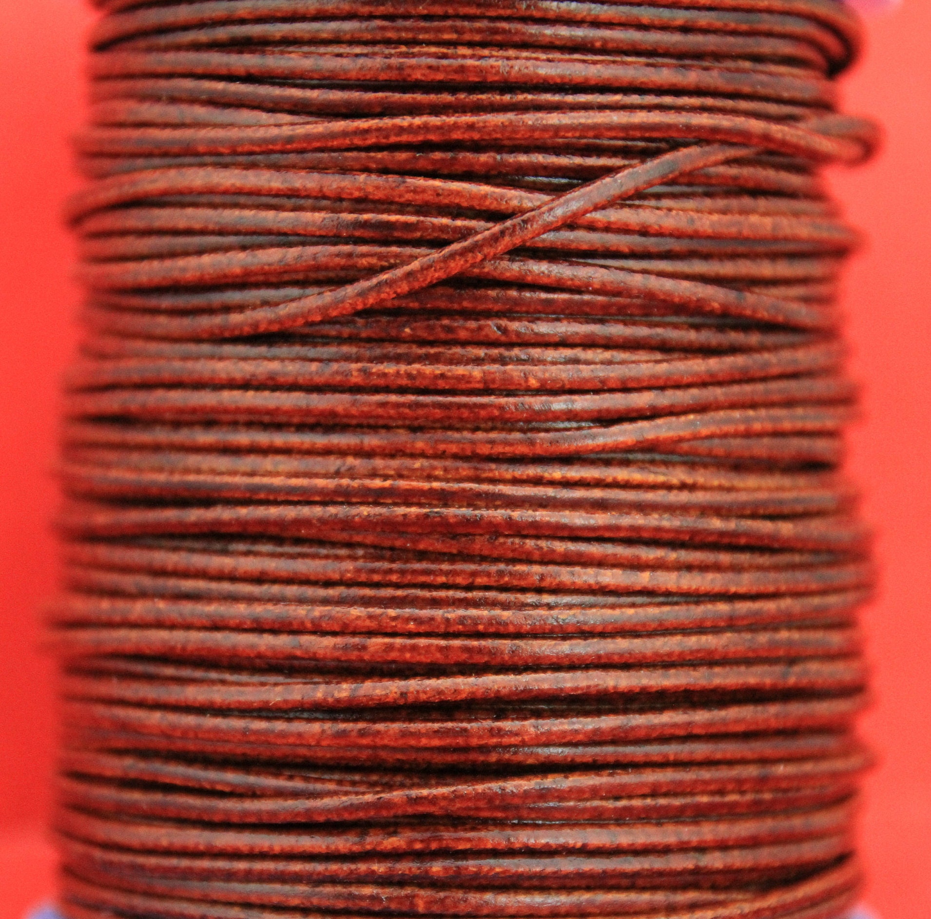 Greek Leather Cord - Tobacco 2.5mm