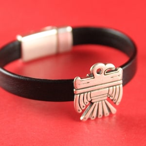 FS0147&gt;&gt;MADE in EUROPE zamak eagle slider for 10mm flat leather cord, zamak bird slider for bracelet, 10mm flat cord slider Qty1