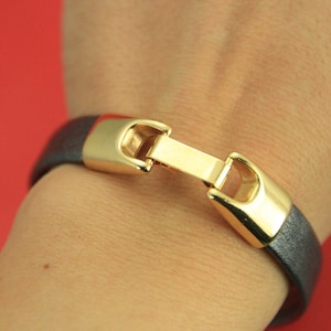 FC0217&gt;&gt; MADE in EUROPE zamak snap clasp, 10mm flat cord clasp flat cord snap clasp, Qty1