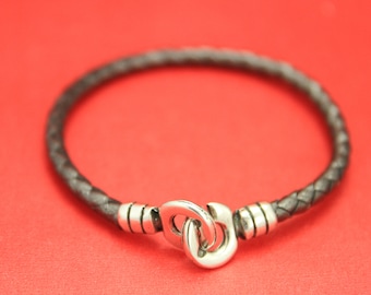 RC0133>>MADE in EUROPE zamak hook clasp, round cord clasp, 5mm cord clasp, bracelet zamak hook (7532S) Qty1