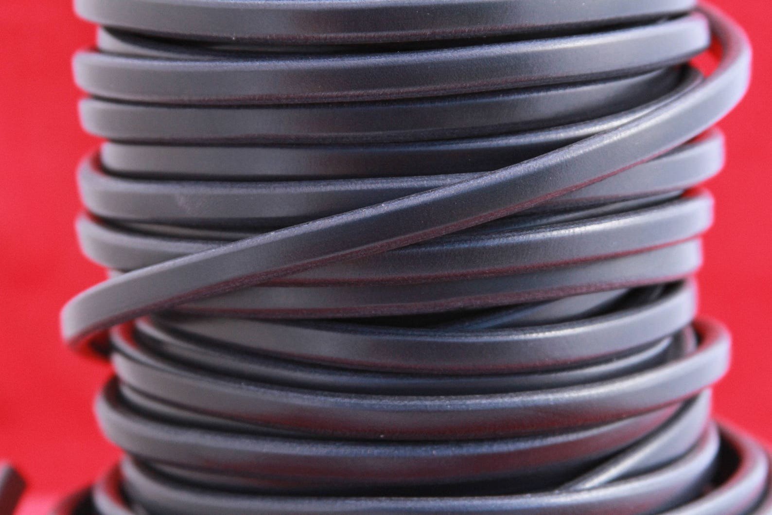 MADE in EUROPE 8 Licorice Leather Cord 10x6 Leather Etsy