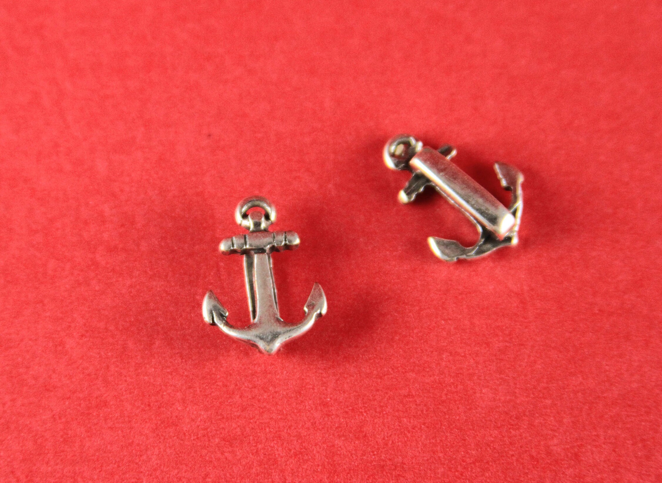 Fs0258>>made in EUROPE 2 Zamak Anchor Sliders, 10mm Flat Cord Slider ...