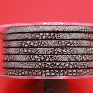 MADE in EUROPE 24&#39;&#39; multi color leather cord, 5mm flat leather cord, 5mm flat leather cord