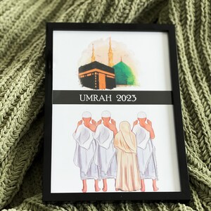 Personalized umrah gift, hajj gift, umra gift, omra, hajj personalized gift, customized umrah print, personalized umrah print