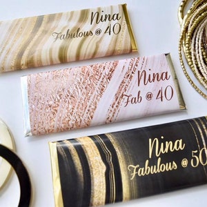 Agate 50th birthday favors, elegant favor, eid ul aha, 50th birthday party, black and gold party, hajj party favors, 50 and fabulous, 24 ct