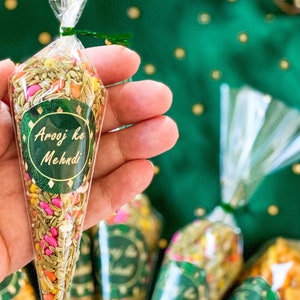 50 cones, Indian wedding favor, Pakistani wedding favor, mehndi cone shape, unique party favors, sangeet, desi wedding, muslim wedding