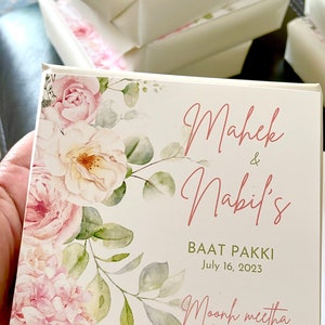 20 Large Mithai box cards, Pakistani wedding favors, baat pakki, Indian wedding, Muslim wedding, shadi, desi wedding favors, ameen favors