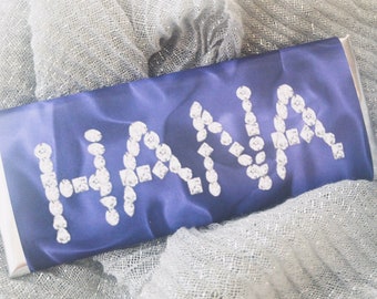 Bling Birthday party favors, Sweet Sixteen personalized candy bar wrappers, denim and diamonds theme, girls birthday favours, sweet 16 party