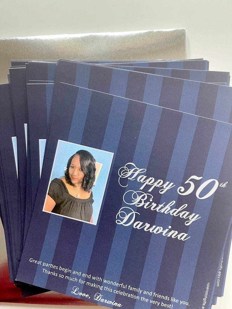 50th birthday favors, 50th birthday party, red and gold party, white and gold party, 40th birthday photo favors, 50 and fabulous image 2