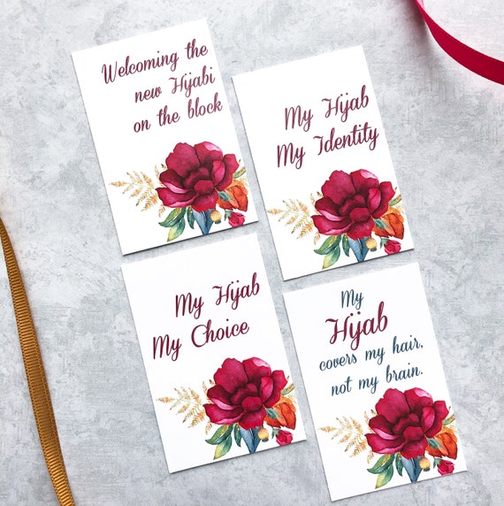 Hijab party gift tags hijab gift new hijabi party muslim Etsy