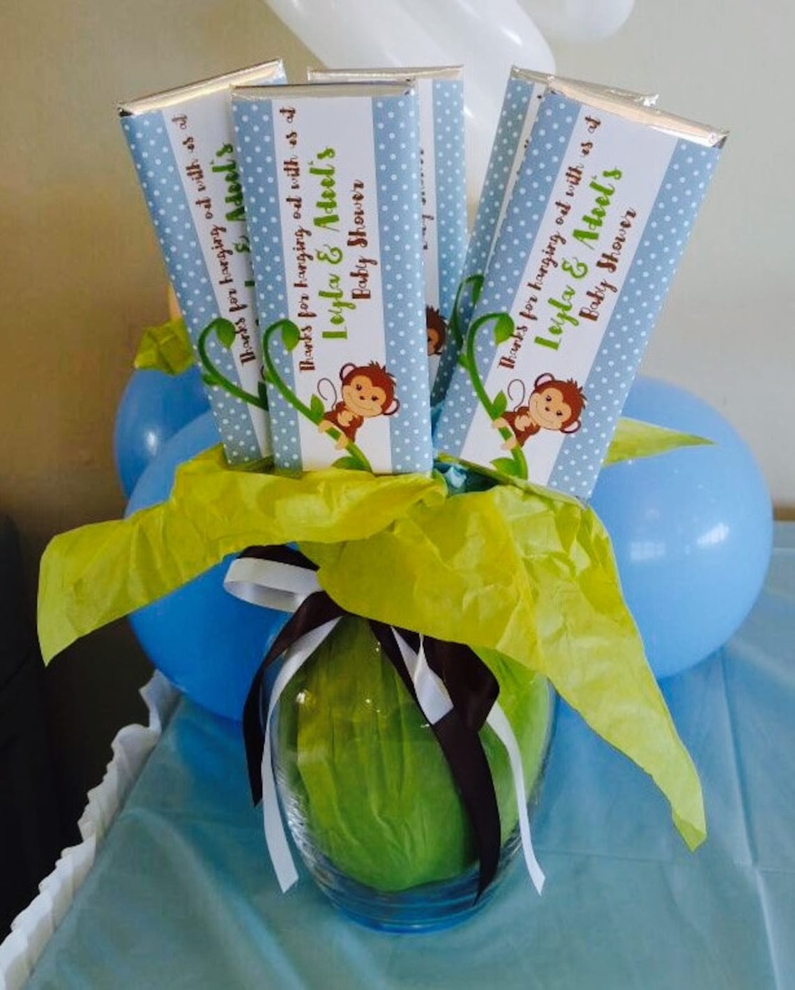 Monkey Baby Shower Decorations Monkey Party Favors Baby Etsy