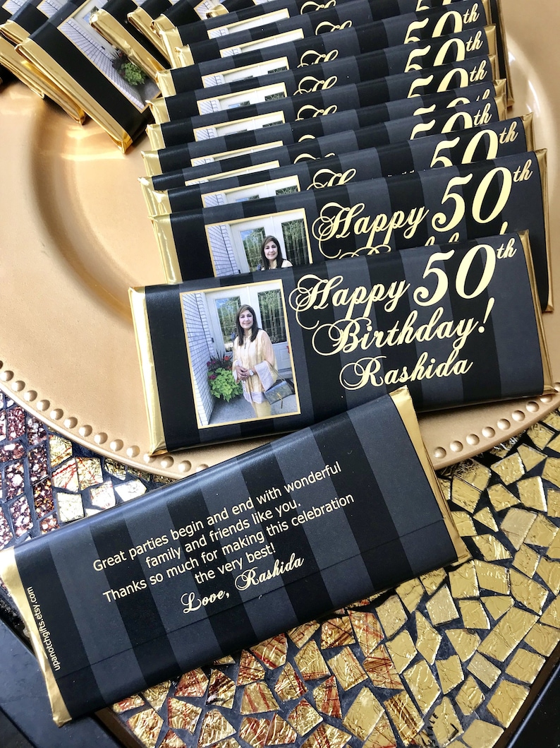 24 Pack Personalized 50th Birthday Favors 50th Birthday Party Etsy