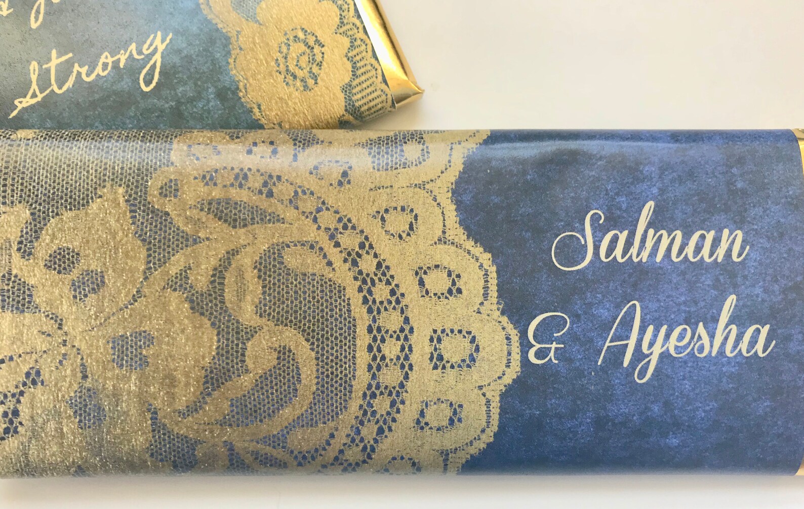 Golden Anniversary Favor Blue and Gold Party Favors Elegant Etsy