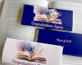 Graduation party favors, graduation candy, college graduation, class of 2023, high school graduation, grad party, graduation chocolate bars