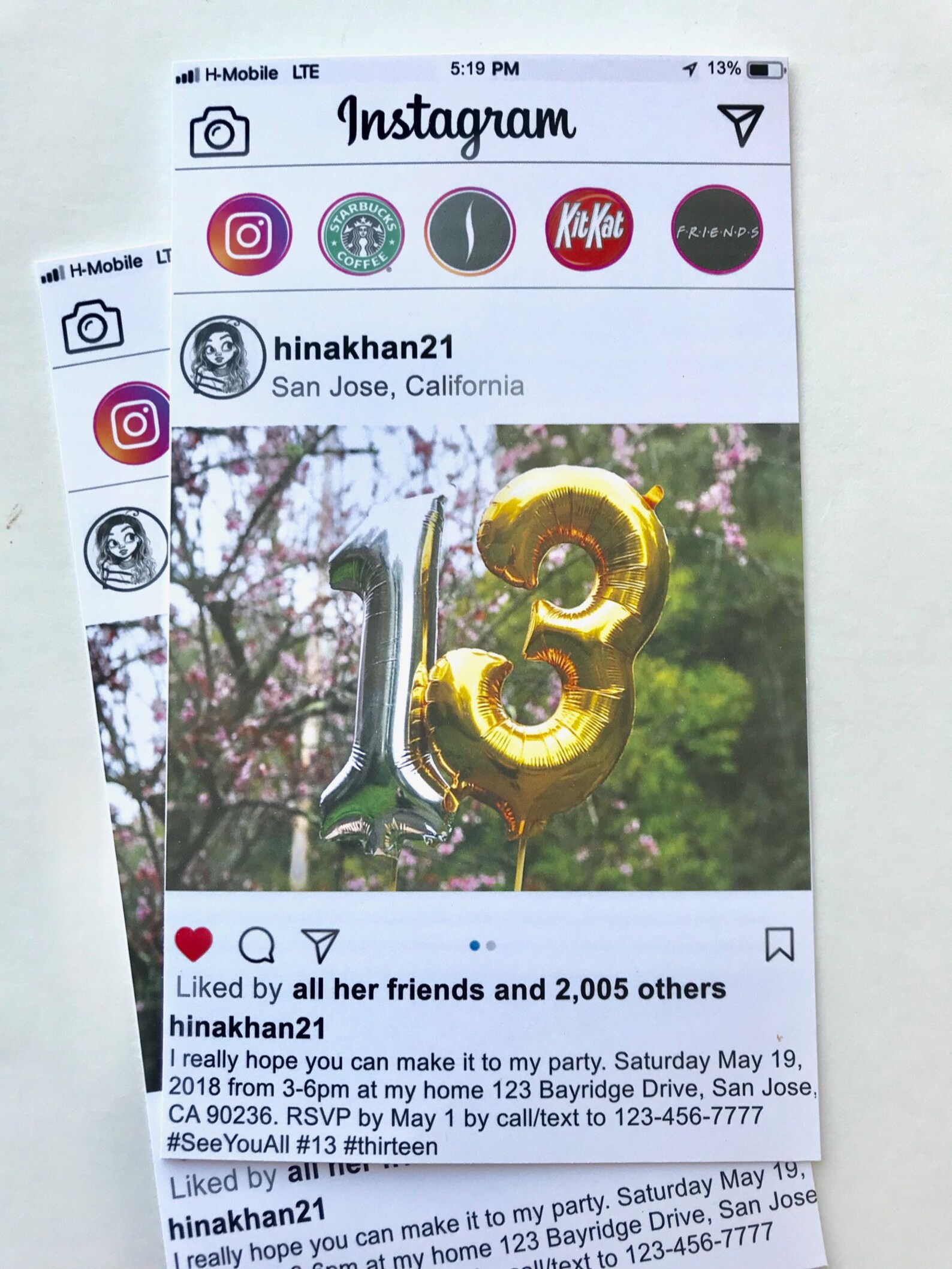 Social media party invitations Instagram party invites Etsy