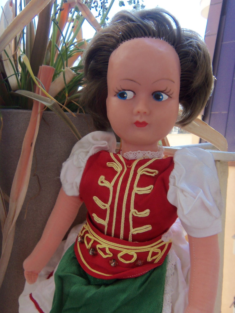Vintage Hungary Doll Folk Doll Ethnic National Costume Doll Etsy
