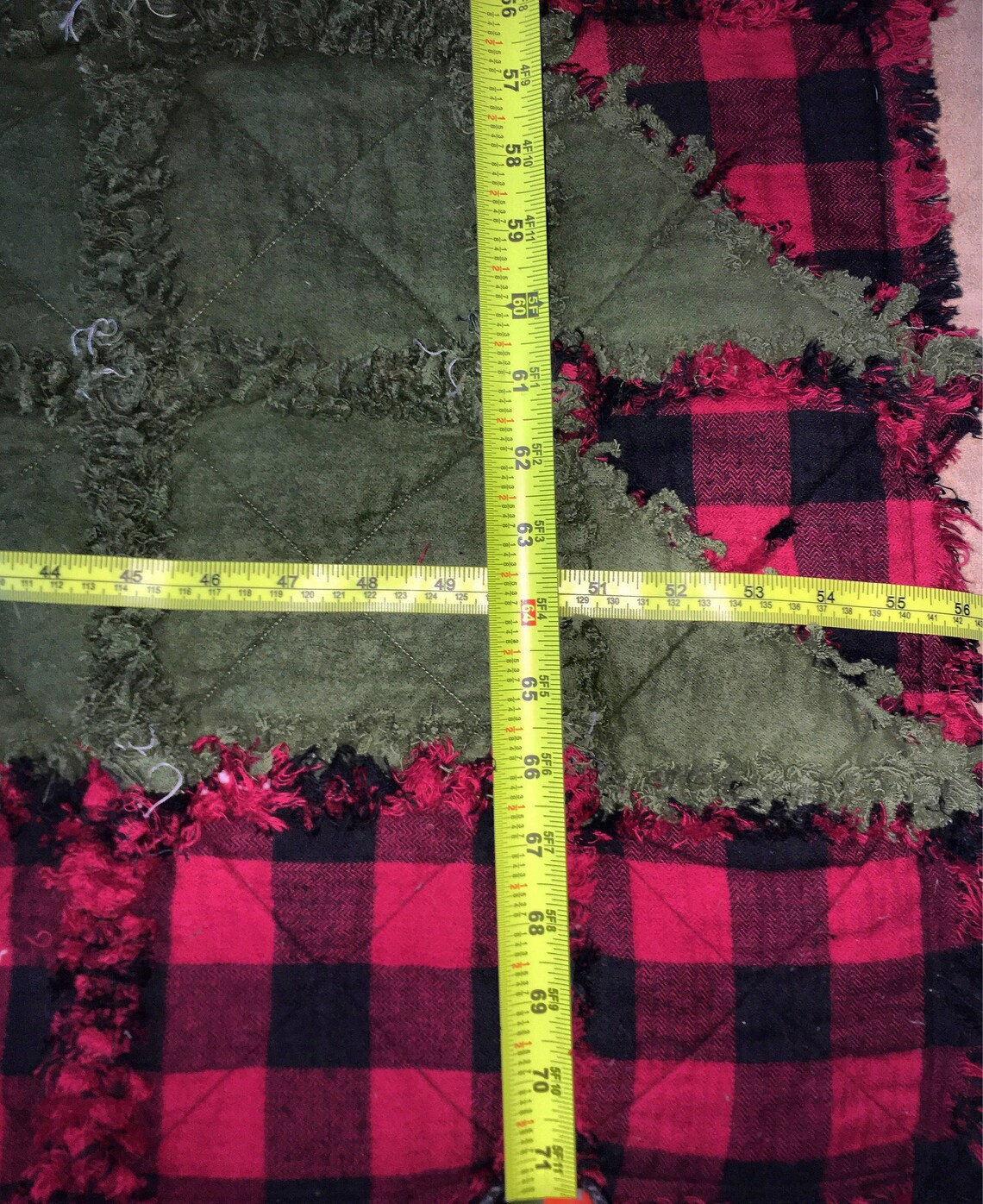 Christmas Tree Rag Quilt Etsy