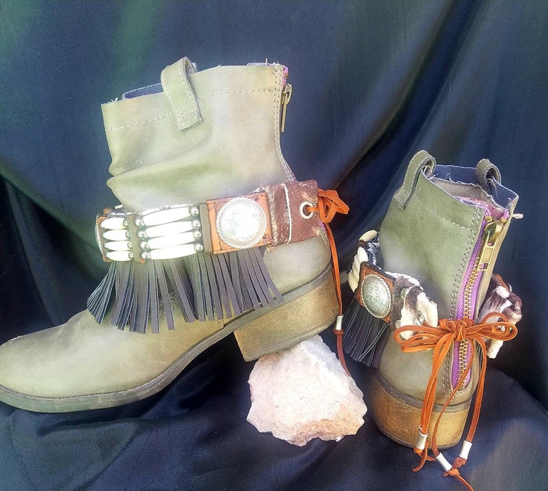 Boho boot belts~Western boots~Fringy boot belts~Boho hippy gypsy~Rider