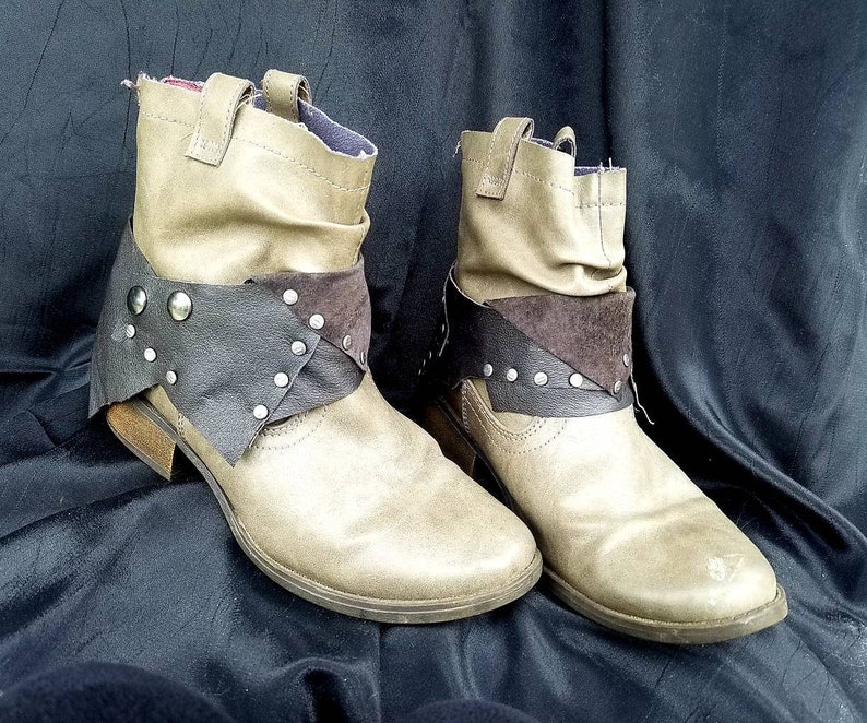 Boho Ankle Cuff~Anklets~Biker cuffs~Boho hippy gypsy~Boho biker~Boot belts~Jett