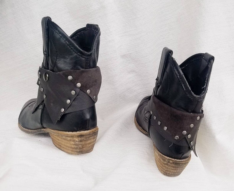 Boho Ankle Cuff~Anklets~Biker cuffs~Boho hippy gypsy~Boho biker~Boot belts~Jett