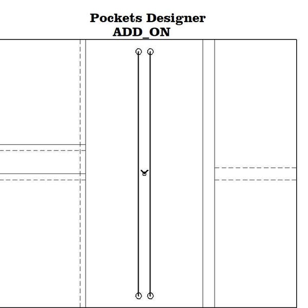 Add -ON Extra internal pocket, Vertical or 2-4-6 HORIZONTAL pockets for Fabric Cover Fauxdori, Midori, Hobonichi cover