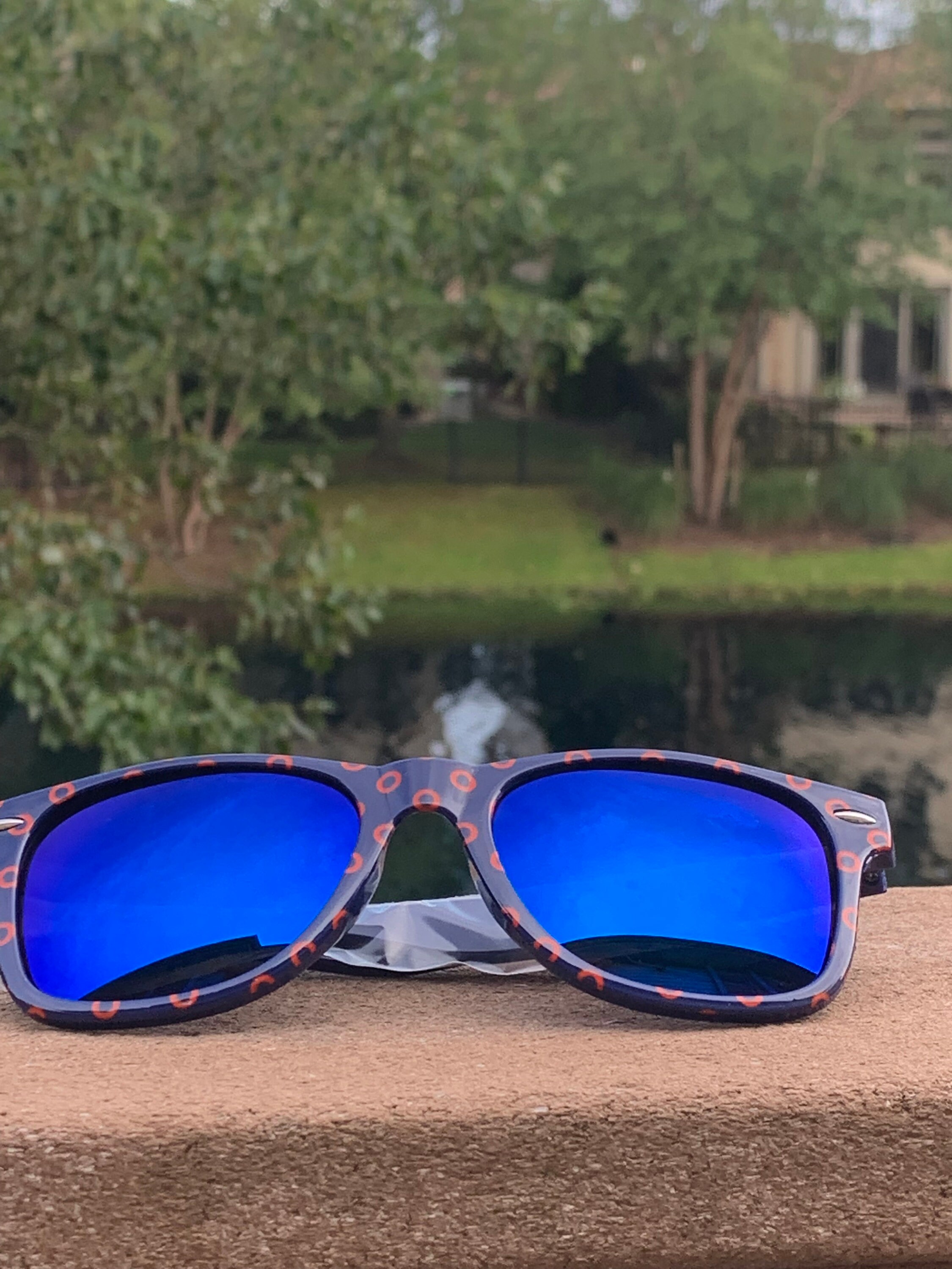 Fishman Style Donut Sunglasses, Blue Mirrored Lens - Phish, FREE SHIP…